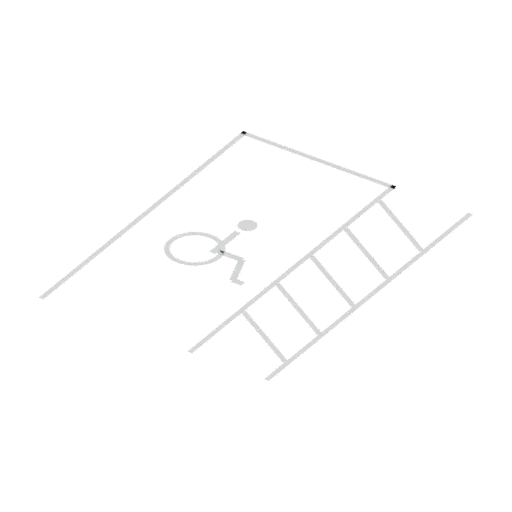Parking accessible markings, 3D model preview