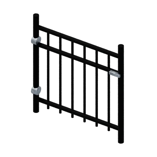 Pedestrian gate, 3D model preview