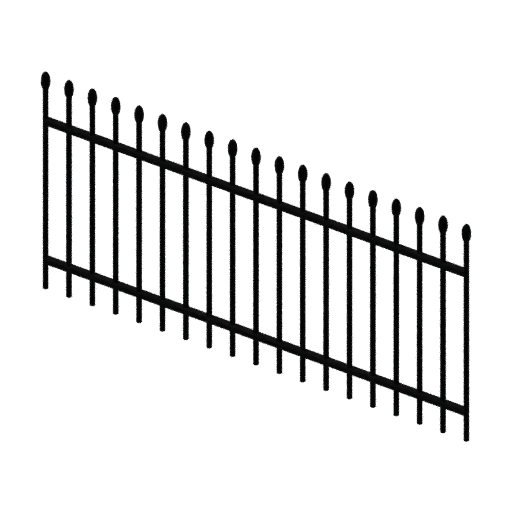 Railing bay, 3D model preview