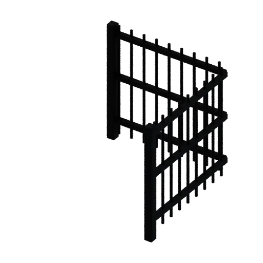 Railing corner, 3D model preview