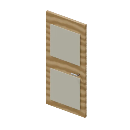 Room door leaf, 3D model preview