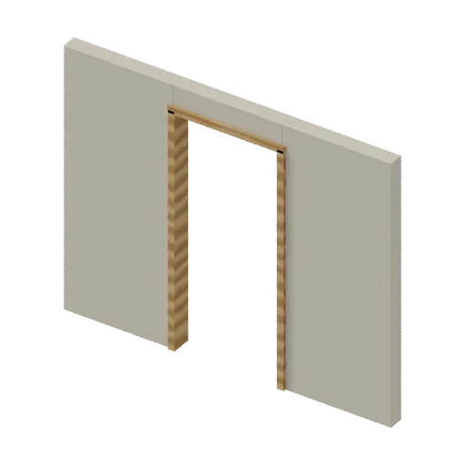 Room partition door, 3D model preview