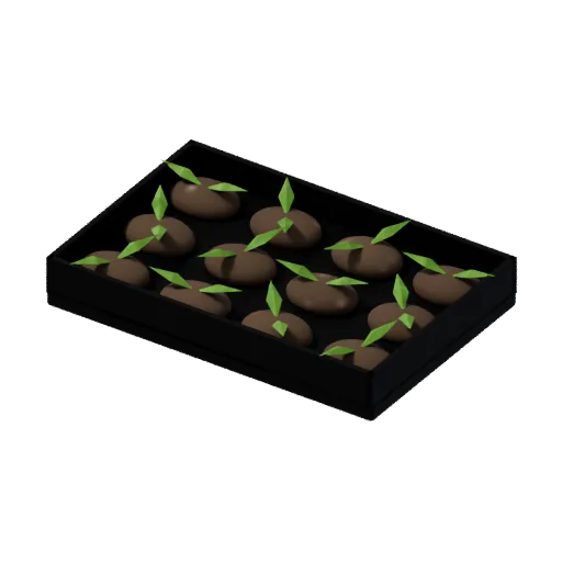 Seedling tray, 3D model preview