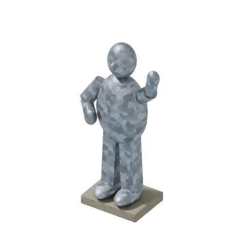 Statue figure, 3D model preview