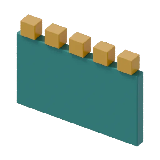 Playgrounds — castle wall, 3D model preview