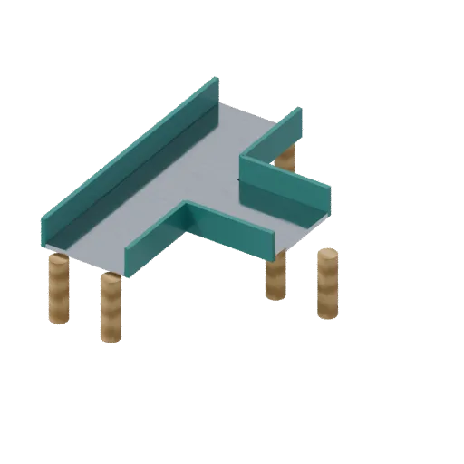 Playgrounds — channel junction, 3D model preview