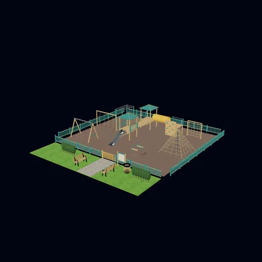 Playgrounds: Community playground (finished scene), rendered preview