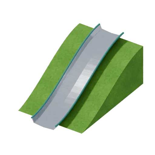 Playgrounds — embankment slide, 3D model preview