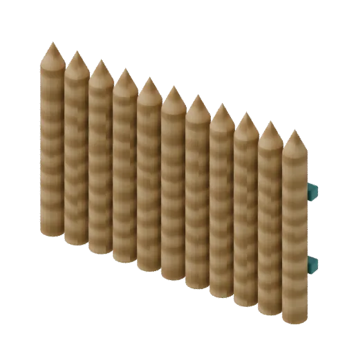 Playgrounds — fort palisade, 3D model preview