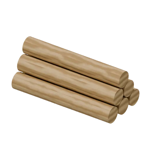 Playgrounds — log stack, 3D model preview