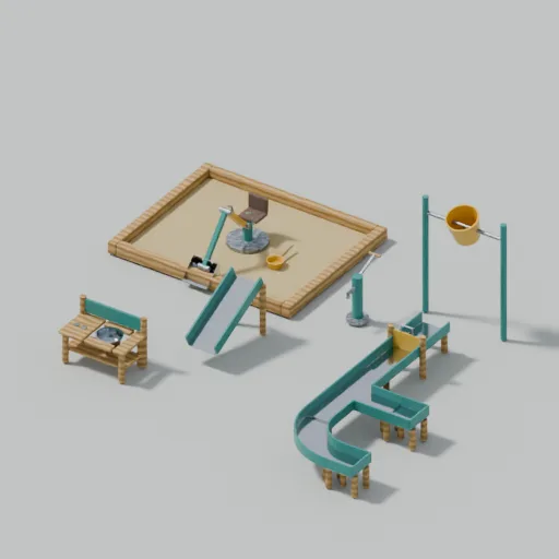 Digging and water laboratory, 3D model preview