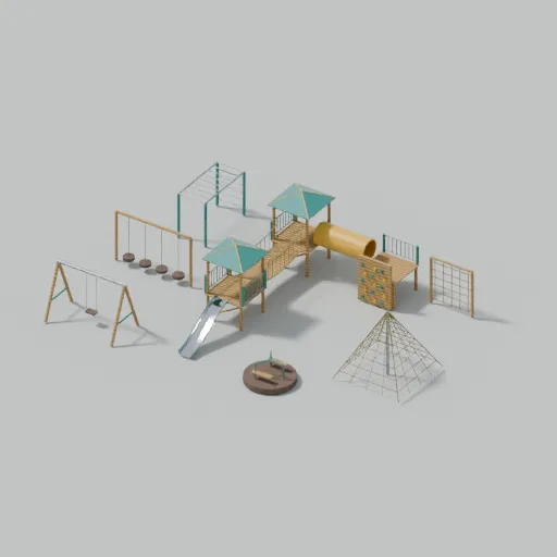Modular adventure playground, 3D model preview