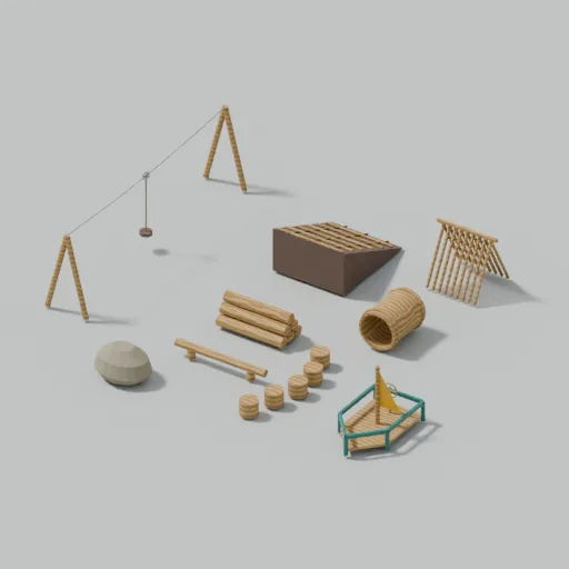 Natural adventure trail, 3D model preview