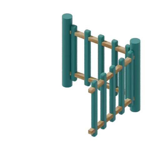 Playgrounds — play fence corner, 3D model preview