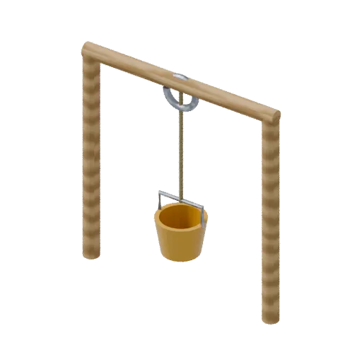 Playgrounds — pulley bucket, 3D model preview