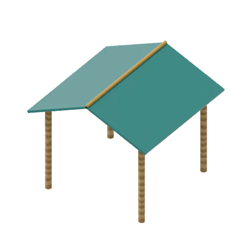 Playgrounds — roof gable, 3D model preview