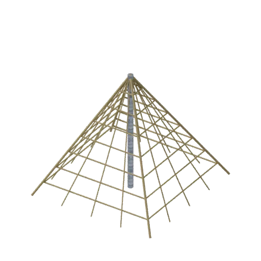 Playgrounds — rope pyramid, 3D model preview