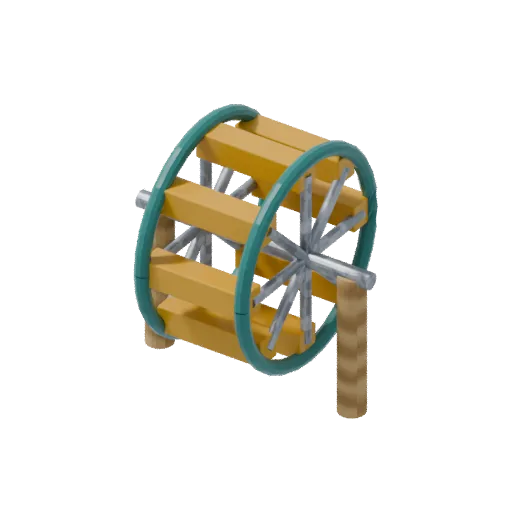 Playgrounds — water wheel, 3D model preview
