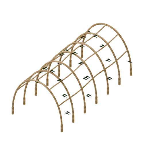Playgrounds — willow tunnel, 3D model preview