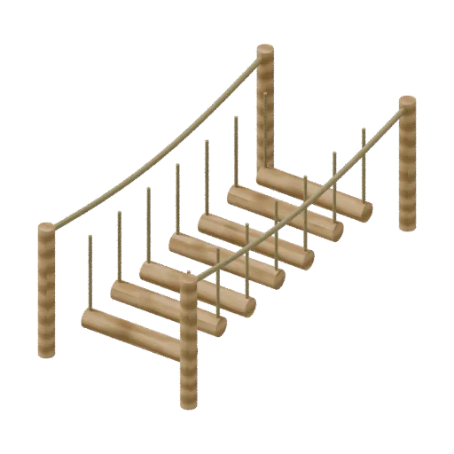 Playgrounds — wobble bridge, 3D model preview