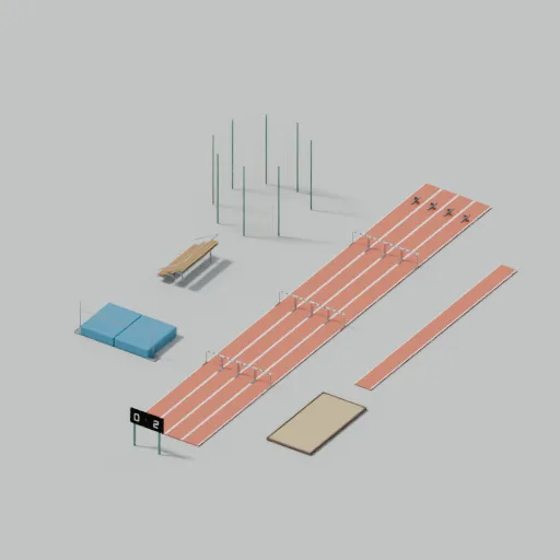 Athletics training, 3D model preview