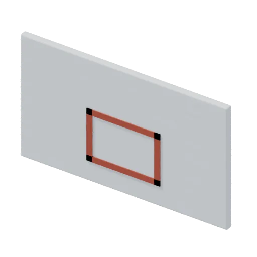 Basketball backboard, 3D model preview