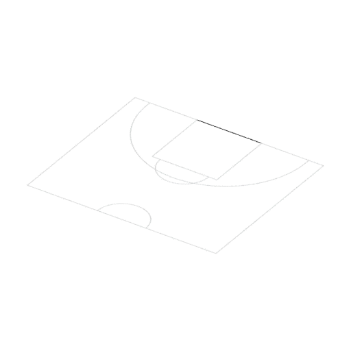 Basketball half markings, 3D model preview