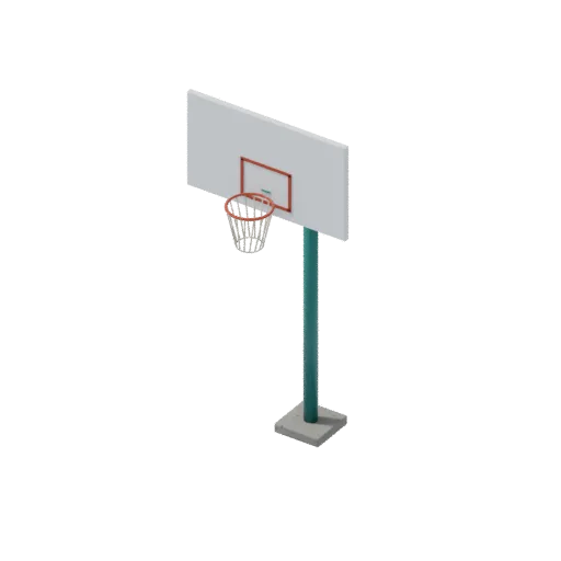 Basketball hoop, 3D model preview