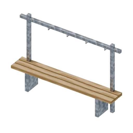 Changing bench, 3D model preview