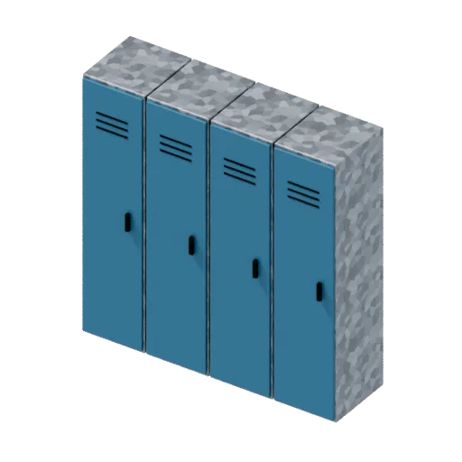 Changing lockers, 3D model preview