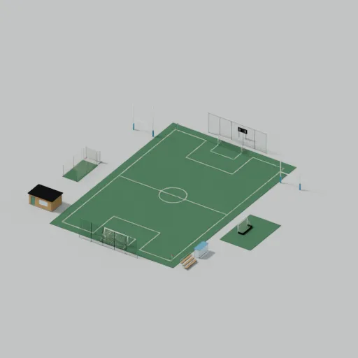 Community sports ground, 3D model preview