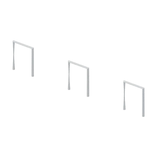 Croquet hoops, 3D model preview