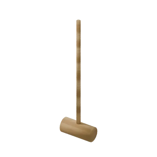 Croquet mallet, 3D model preview
