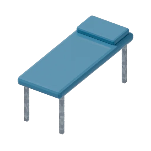 First aid couch, 3D model preview