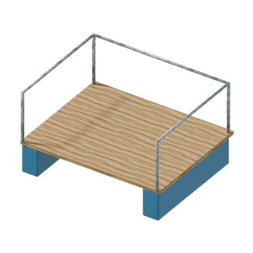 Fishing platform, 3D model preview