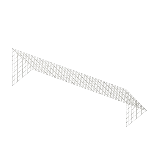 Full goal net, 3D model preview