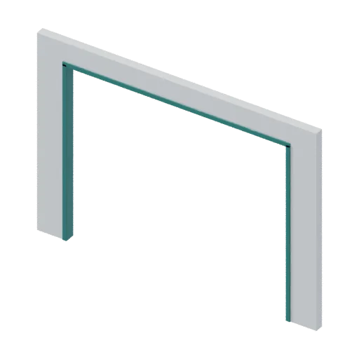 Garage doorway, 3D model preview