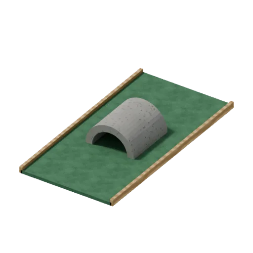 Golf tunnel, 3D model preview
