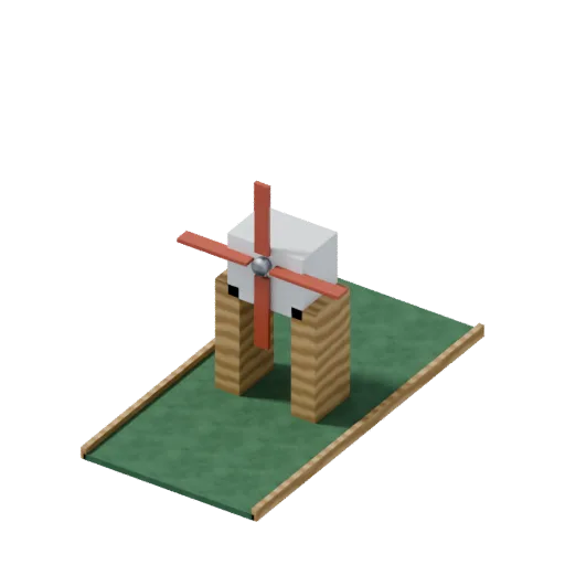 Golf windmill, 3D model preview
