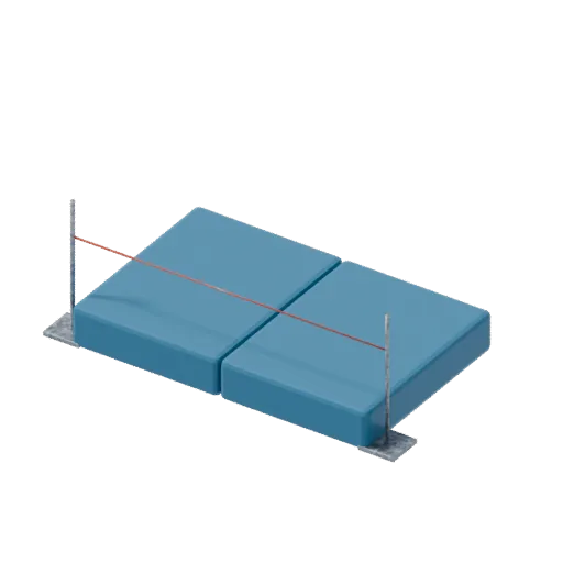 High jump mat, 3D model preview