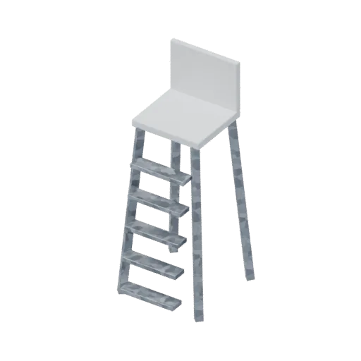 Lifeguard chair, 3D model preview