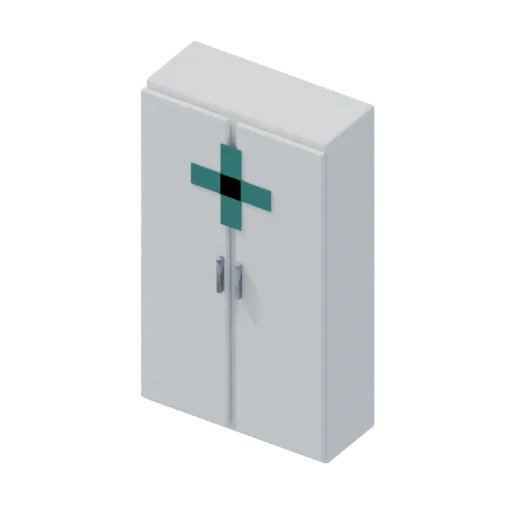 Medical cabinet, 3D model preview