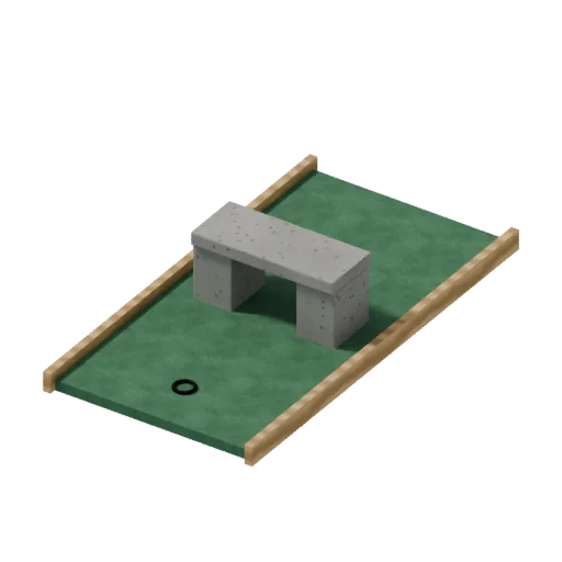 Mini golf obstacle, 3D model preview