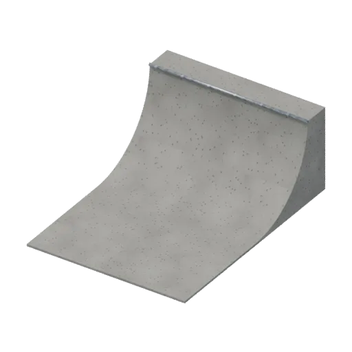 Quarter pipe, 3D model preview