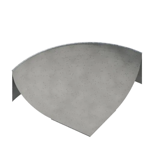 Skate bowl quarter, 3D model preview
