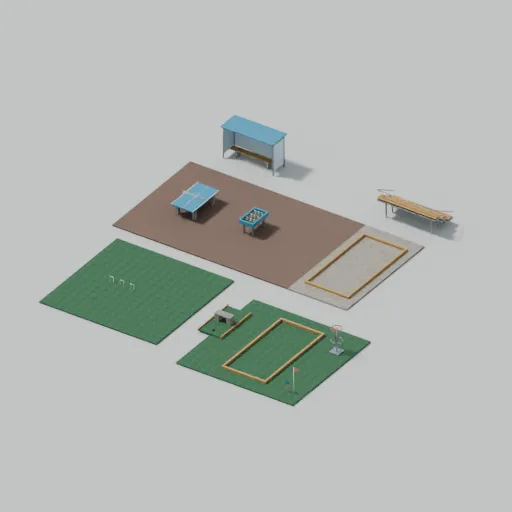 Games garden, 3D model preview