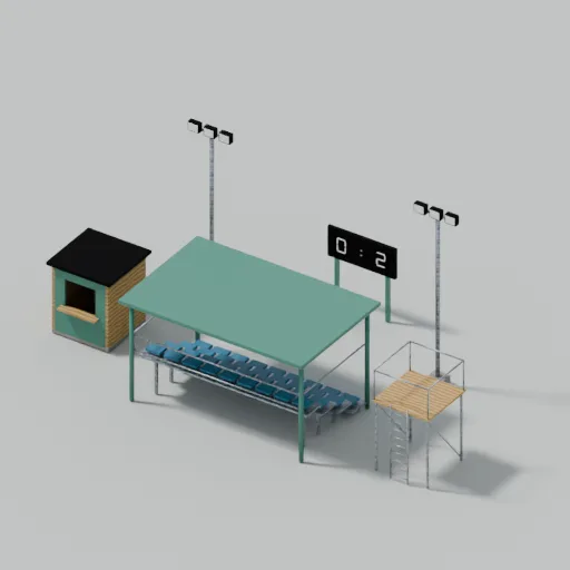 Spectator facilities, 3D model preview