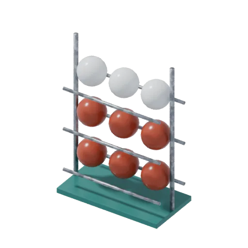 Sports equipment rack, 3D model preview