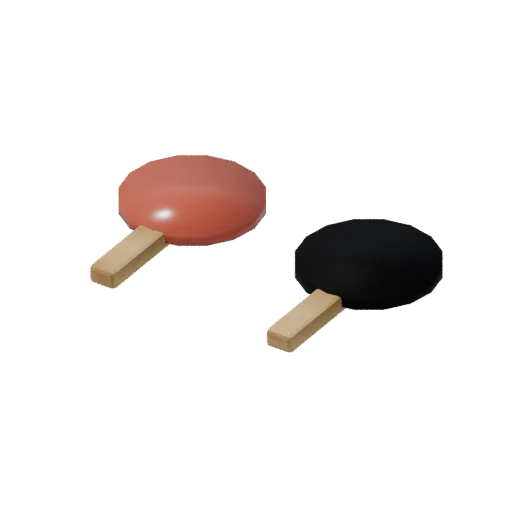 Table tennis bats, 3D model preview