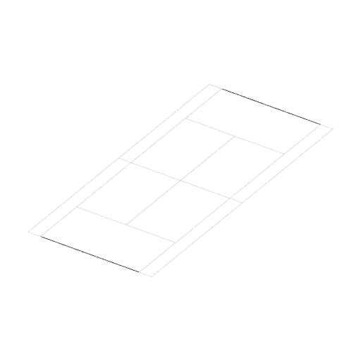 Tennis markings, 3D model preview